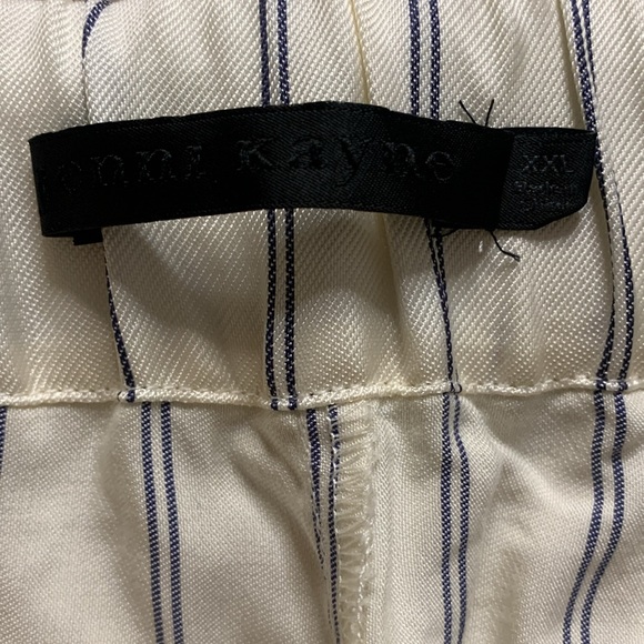 Jenni Kayne Bianca Pant in Navy Stripe Wide Leg Pull On XXL - Picture 6 of 10